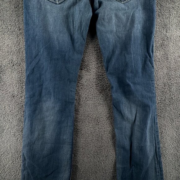 Big Star Sweet Boot Ultra Low Rise Denim Jeans Women Blue 27Lx33 Embroidered - Picture 14 of 16